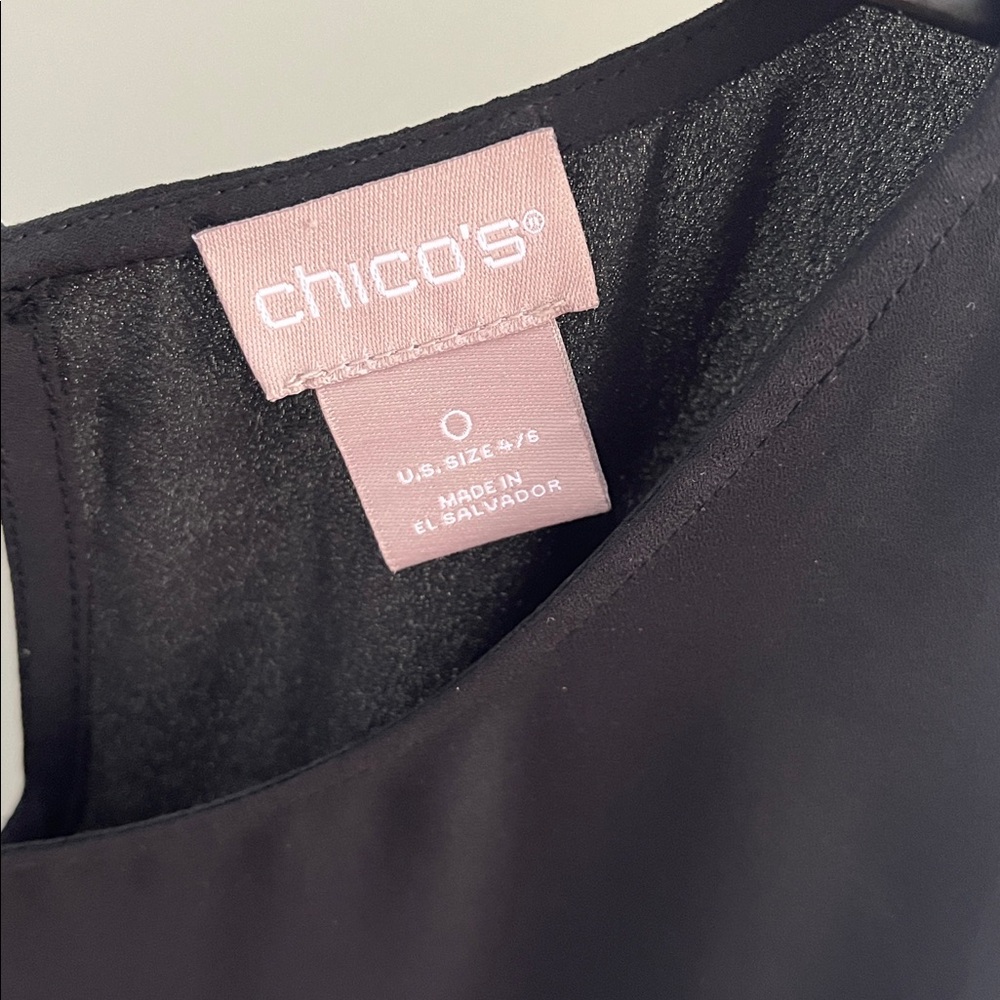 Black Blouse with Subtle Ruffle Detail - Picture 10 of 10